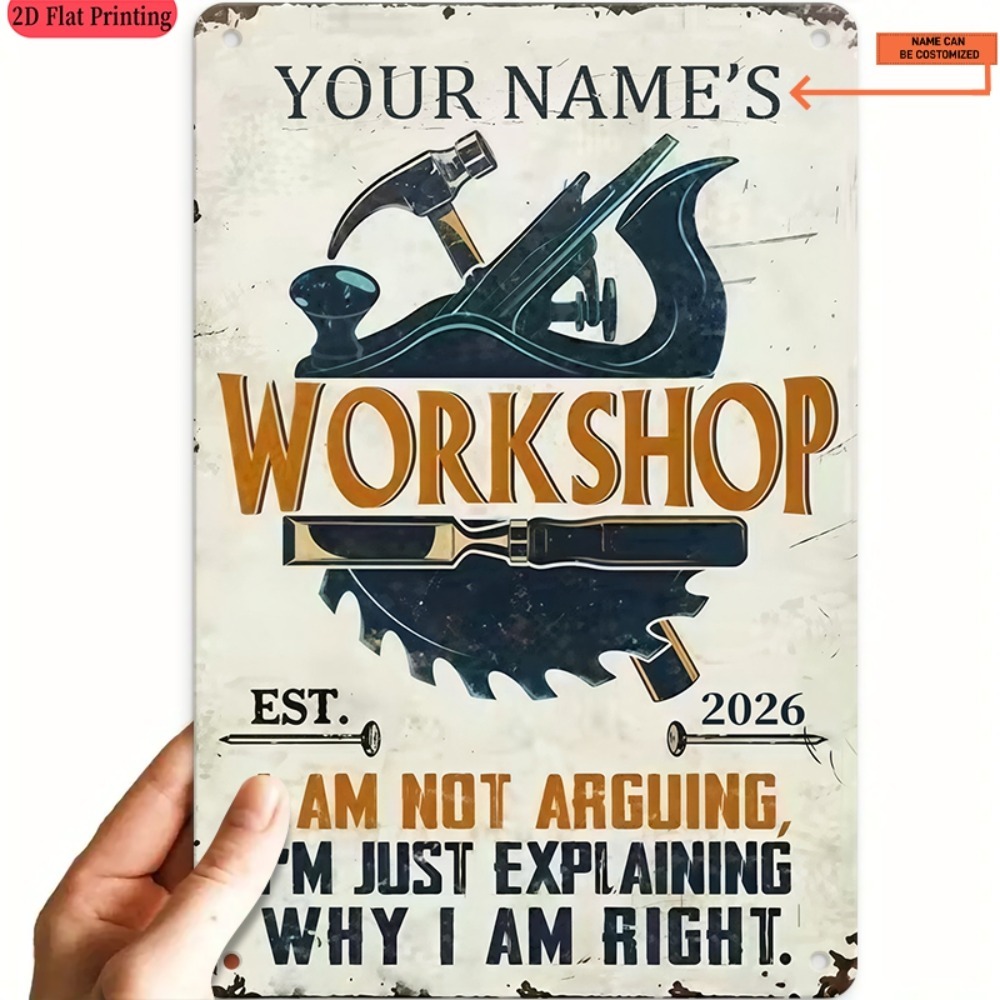 Workshop Tools With Name - [2D Plano] 1 unidade Placa de