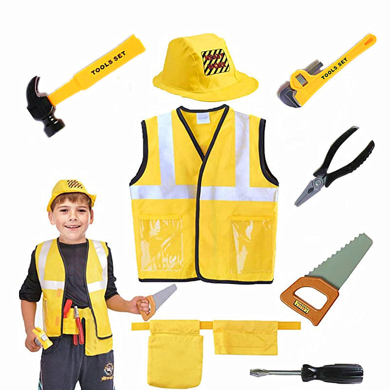 Tools Workshop For Kids - Traje de colete de trabalhador de