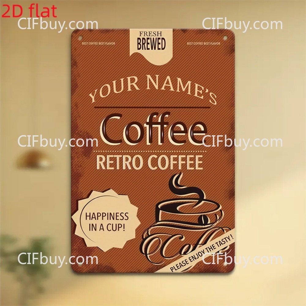 Workshop Tools With Name - Placa de Metal Vintage Personalizada 2D
