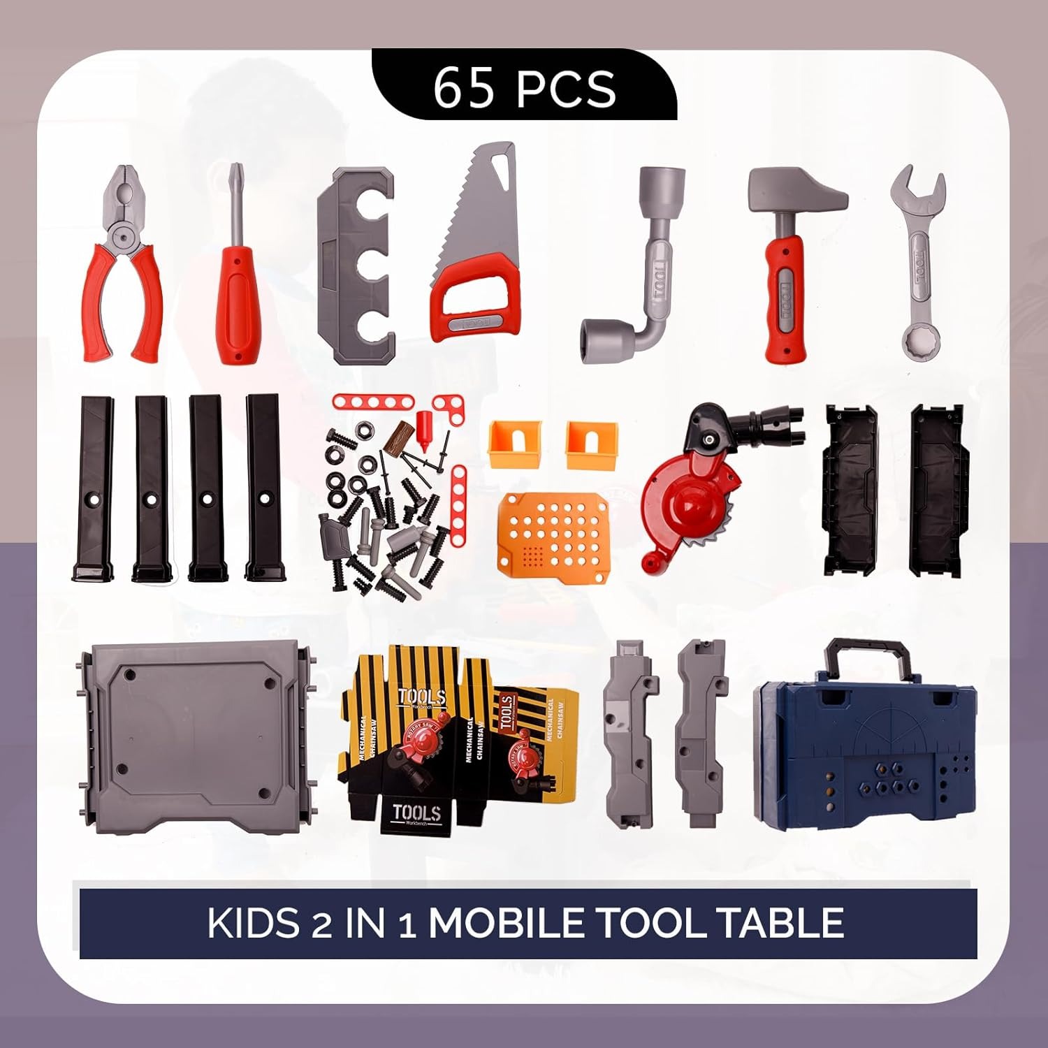 65 pçs crianças conjunto de ba - Tools Workshop For Kids avaliação e preço