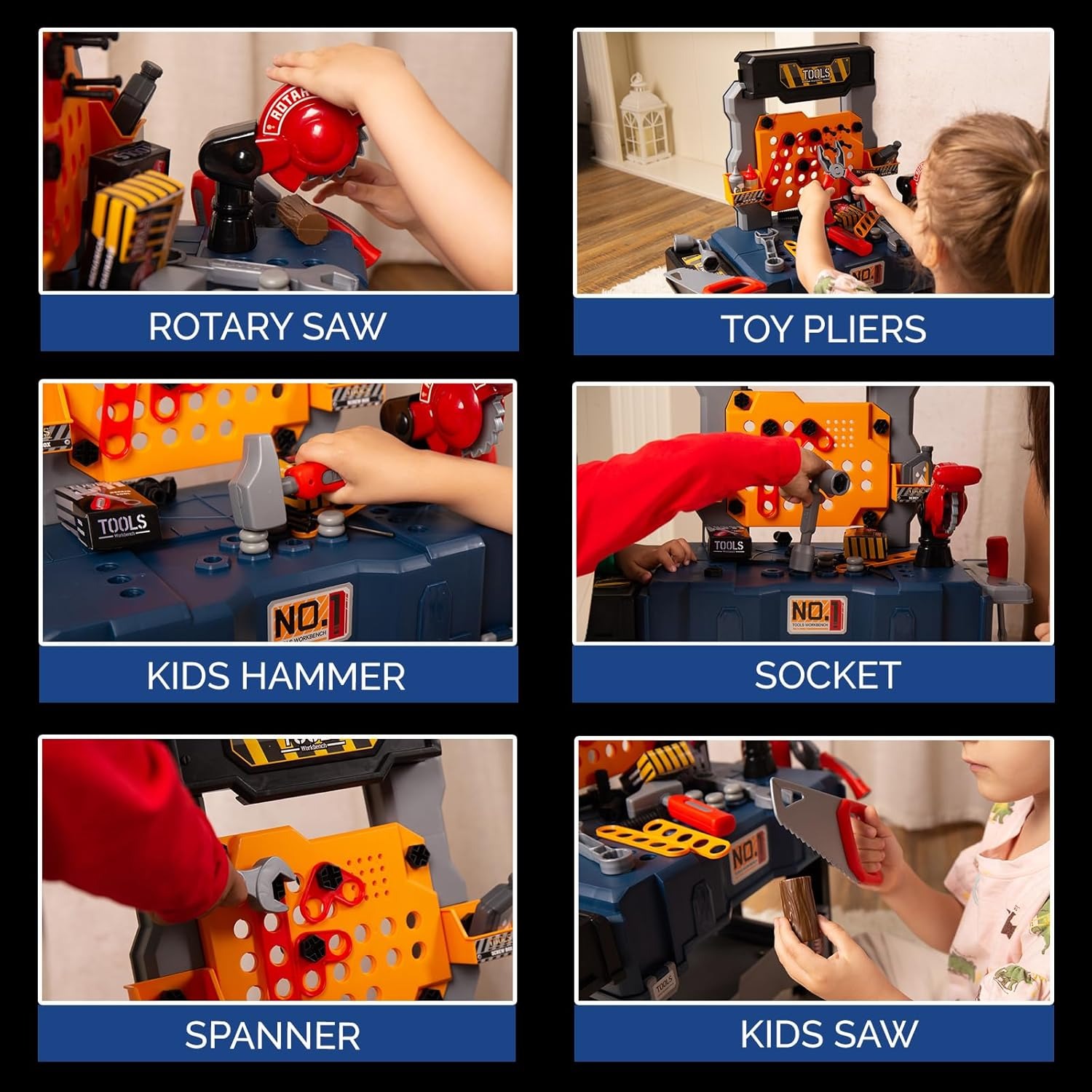 65 pçs crianças conjunto de ba - Tools Workshop For Kids avaliação e preço
